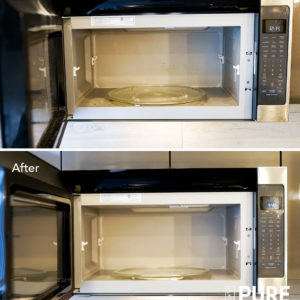 Bellevue Home Cleaning Microwave Before and After