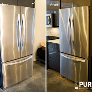 Seattle Home Cleaning Fridge Front Before and After