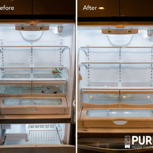 Seattle Home Cleaning Fridge Interior Before and After