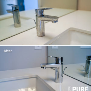 Seattle Home Cleaning Sink Faucet Before and After