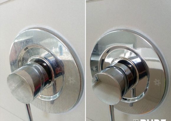 Seattle Home Cleaning Bath Faucet Before and After