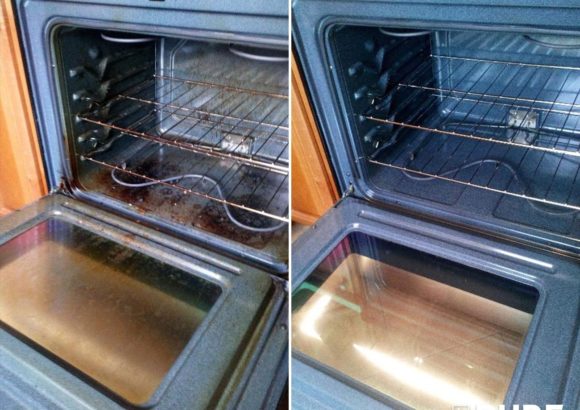 Bellevue Home Cleaning Oven Interior Before and After