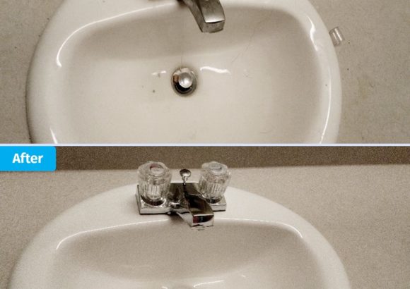 Issaquah Home Cleaning Sink Before and After