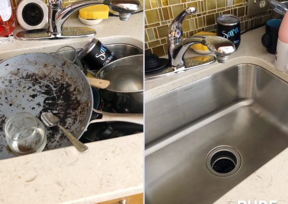 Renton Home Cleaning Sink Before and After