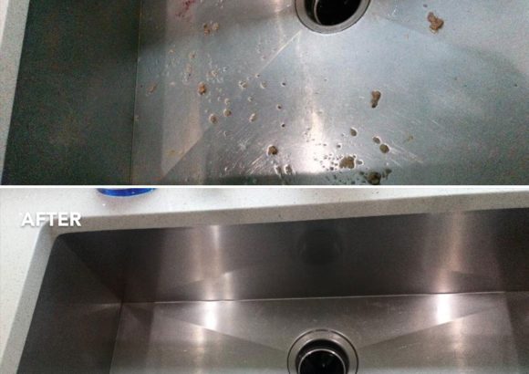 Renton Home Cleaning Sink Before After