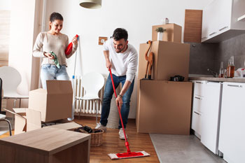 Couple Cleans Home While Moving Out