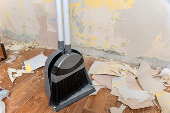 A Broom and Dustpan Used in Post-Construction Cleaning